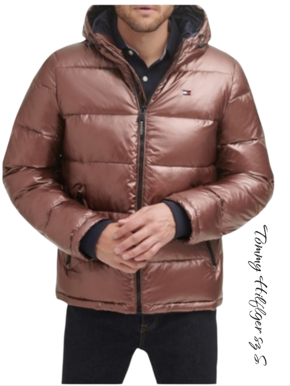 NWT Tommy Hilfiger Puffer Hooded Jacket sz S